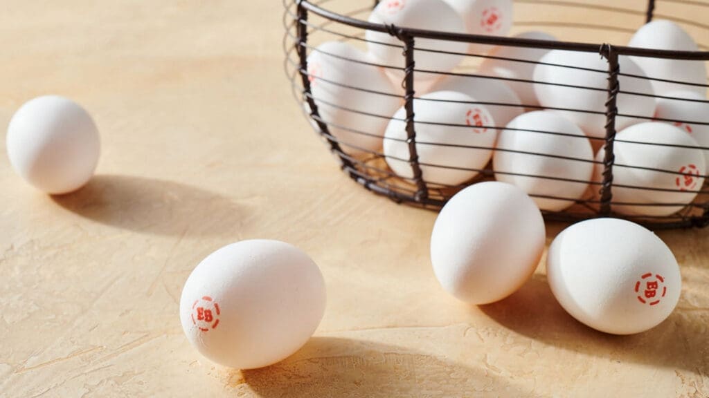 Egglands Best basket of eggs