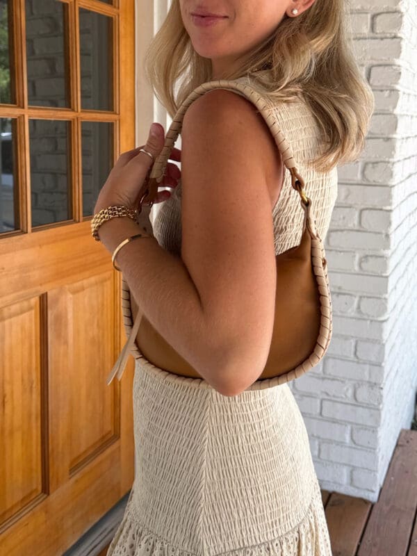 Girl with bag on shoulder