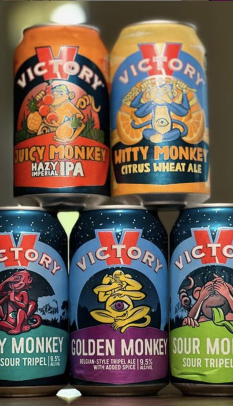 victory beer stacked