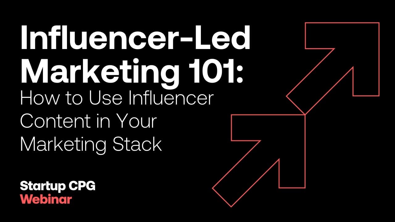 influencer webinar startup CPG