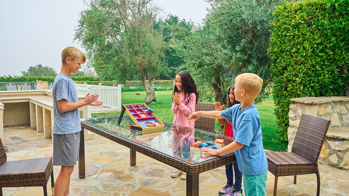 kids playing wham-o games