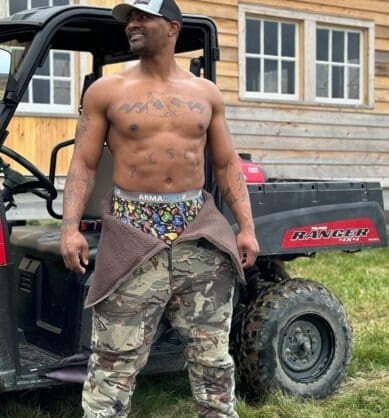 man showing off underwear