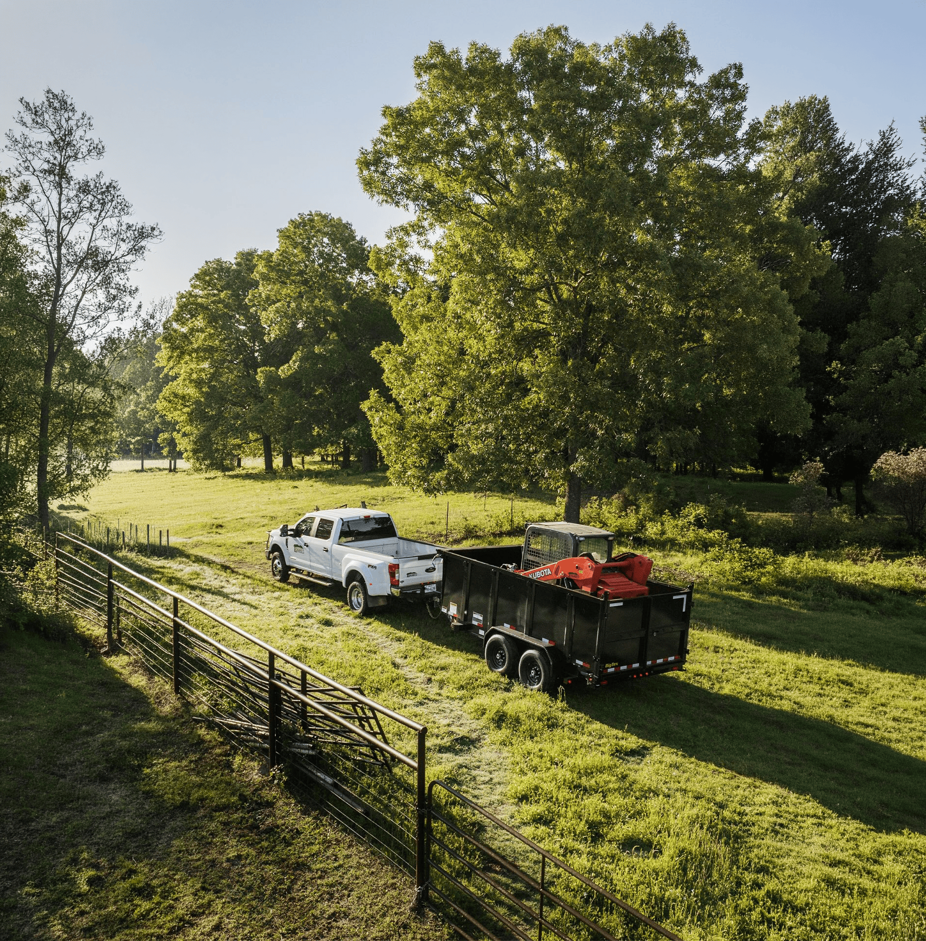 truck pulling trailer