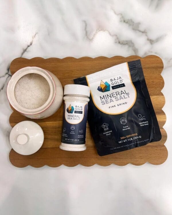 tray with salt products