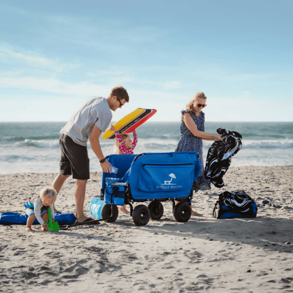 family at the beach