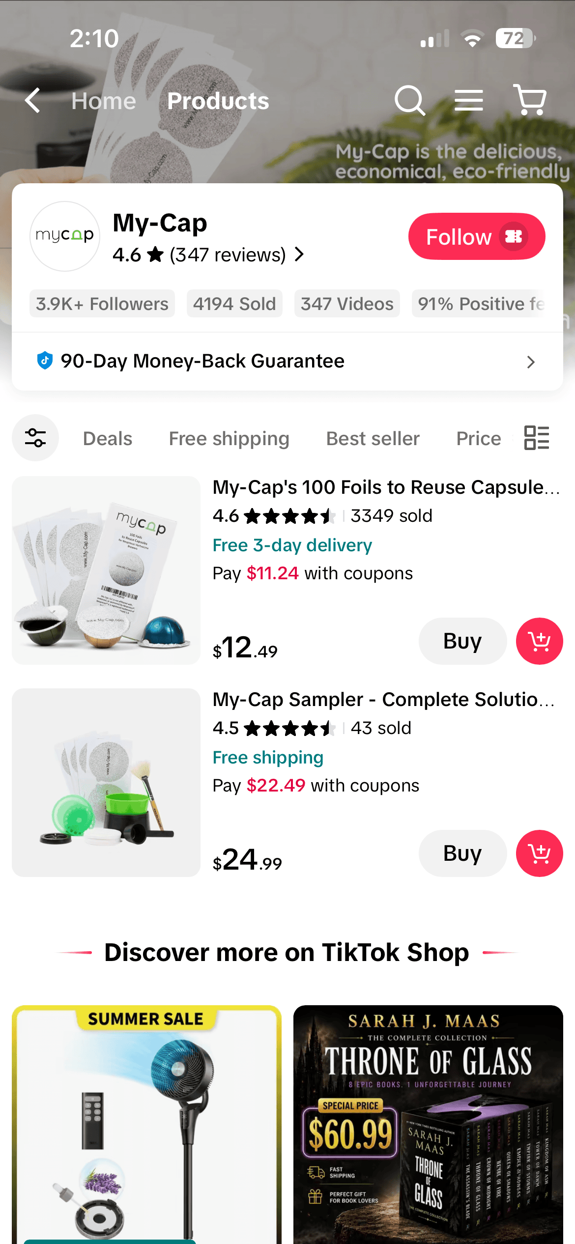 TikTok Shop Screenshot