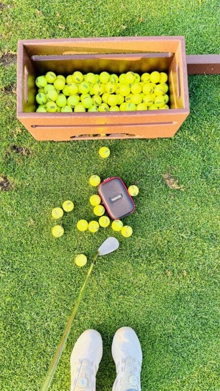 Rapsodo Golf golf balls in backet