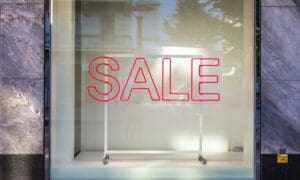Sale in window