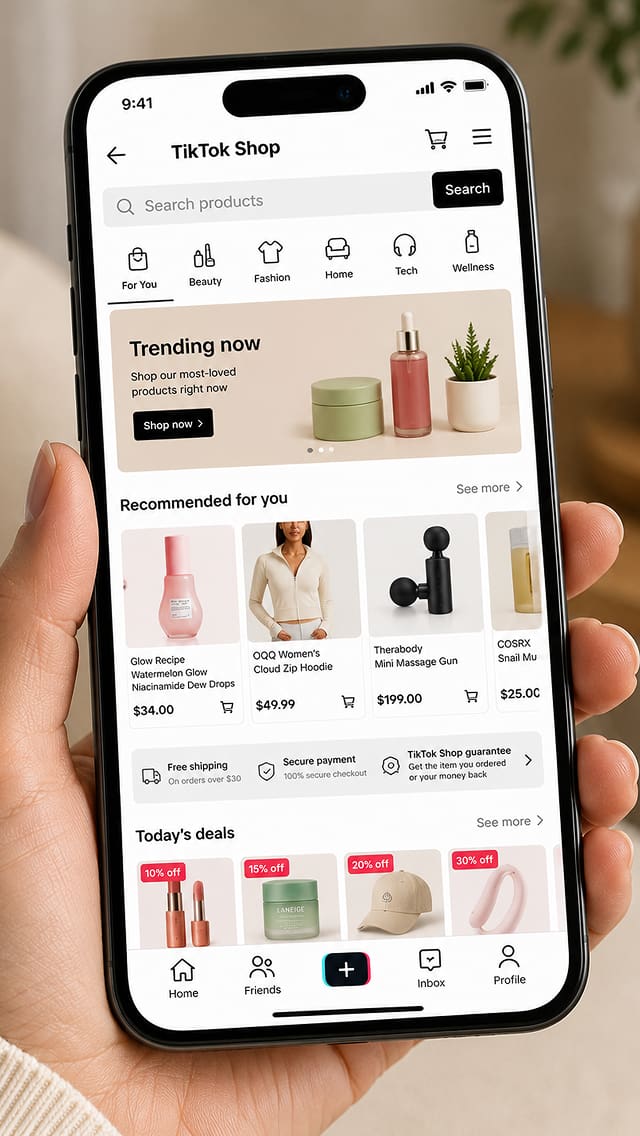 TikTok Shop Preview on Phone