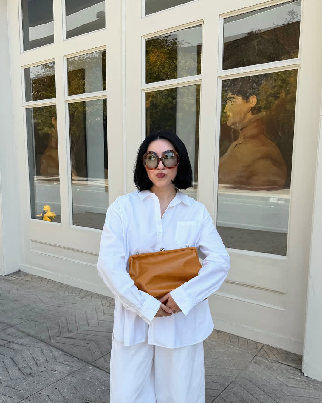 girl holding bag